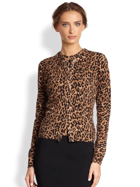 leopard print cardigan sweater